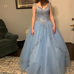 Light Blue Mori Lee Ball Gown